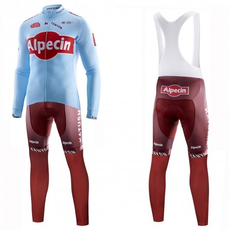 Tenue Cycliste Manches Longues et Collant à Bretelles 2019 Team Katusha Alpecin N001
